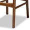 Baxton Studio Katya Mid-Century Modern Walnut Brown Finished Wood 2-Piece Bar Stool Set 184-11643-Zoro - alternate 2